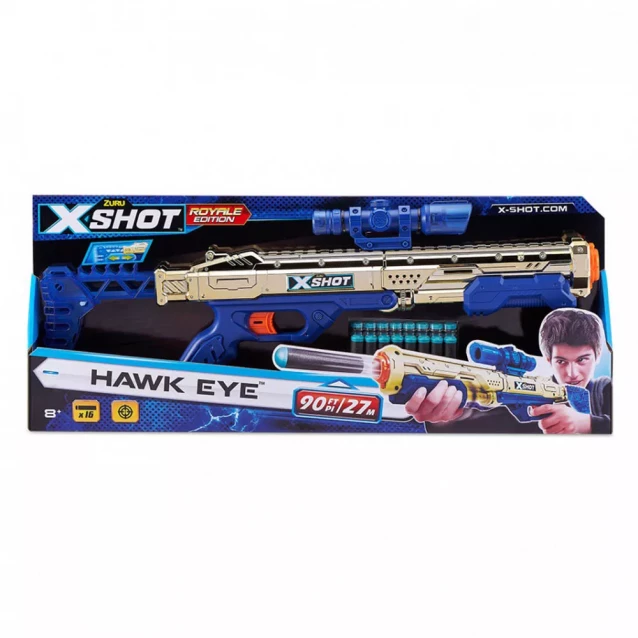 Бластер X-Shot Excel Hawk Eye Golden (36479Z) - 1