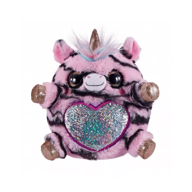 Мягкая игрушка Rainbocorns Wild Heart Surprise! розовая с черным (9215B) - 6