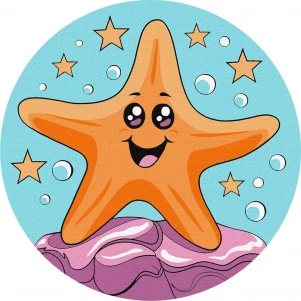 Картина за номерами Ideyka Весела морська зірка d 19см (KHO-R1052) дитяча іграшка