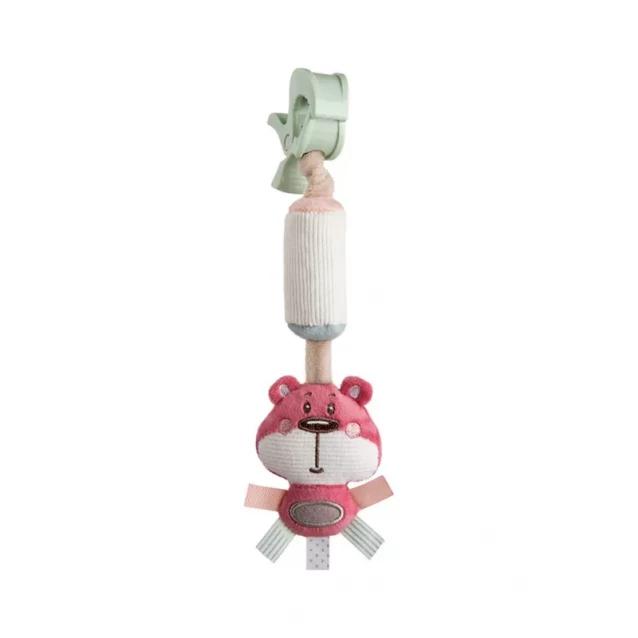 Canpol babies Игрушка плюшевая с колокольчиком Pastel Friends - розовая - 1