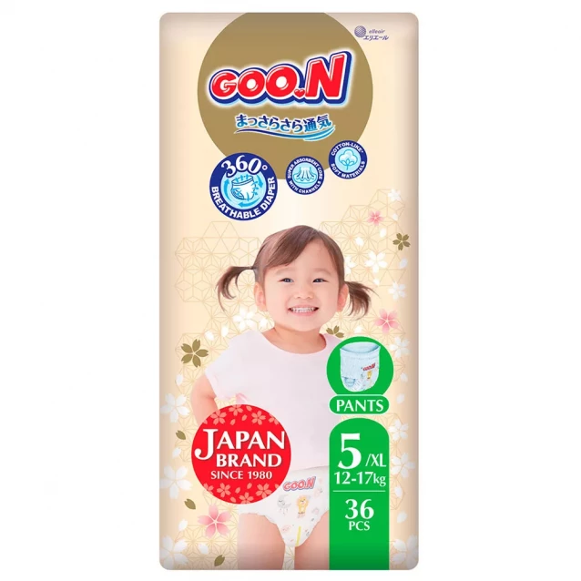 Трусики-подгузники Goo.N Premium Soft Размер 5XL, 12-17 кг 36 ед (F1010101-158) - 1