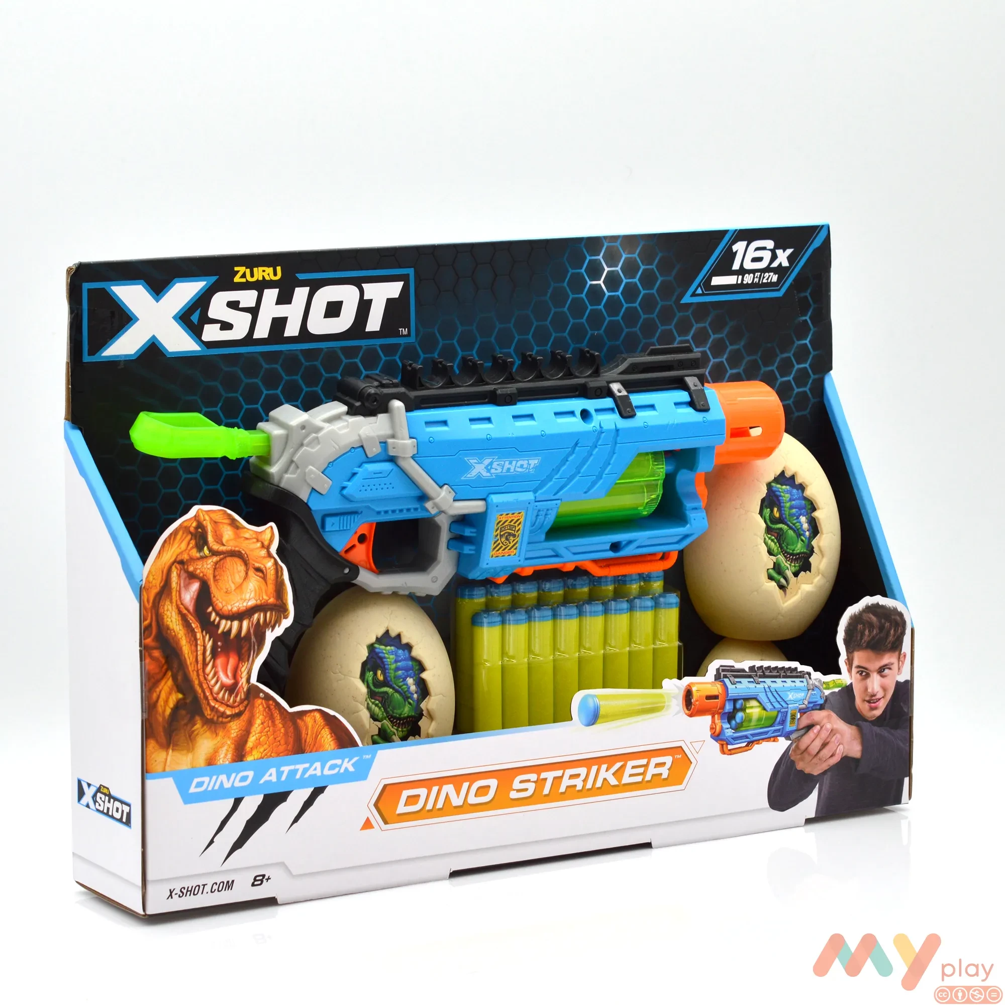 Скорострільний бластер X-shot Dino Striker New (4860R) - ФОТО в 360° - 1