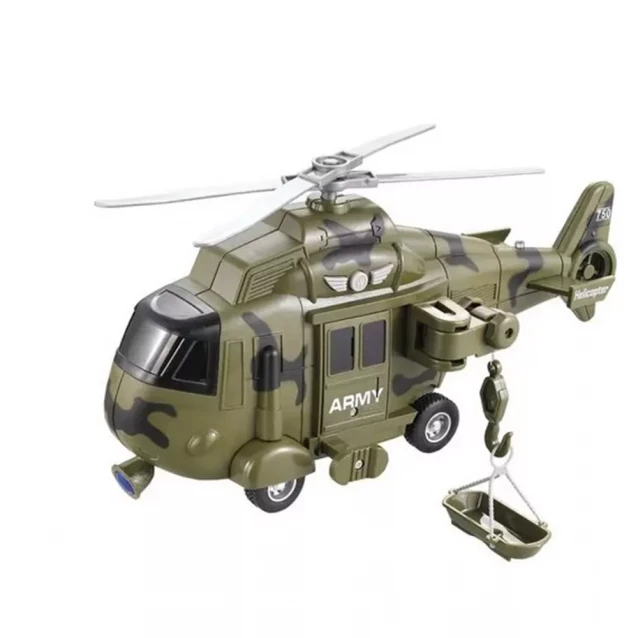 Вертоліт Diy Toys рятувальний інерційний 1:16 зелений (CJ-1122740) - 1