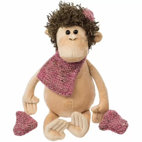 ORANGE Мягкая игрушка обезьяна с манишкой и в перчатках, 30 см - 1