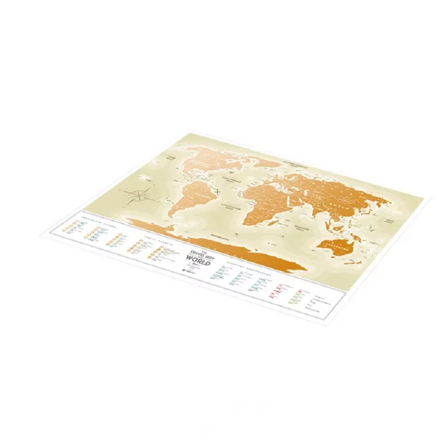 DREAM&DO Скретч карта світу "Travel Map Gold World" (рос) (тубус) - 6