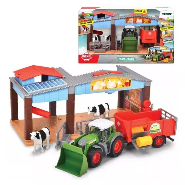 Ігровий набір Dickie Toys Ферма з трактором Фендт зі звуковими та світловими ефектами (3735003) - 1