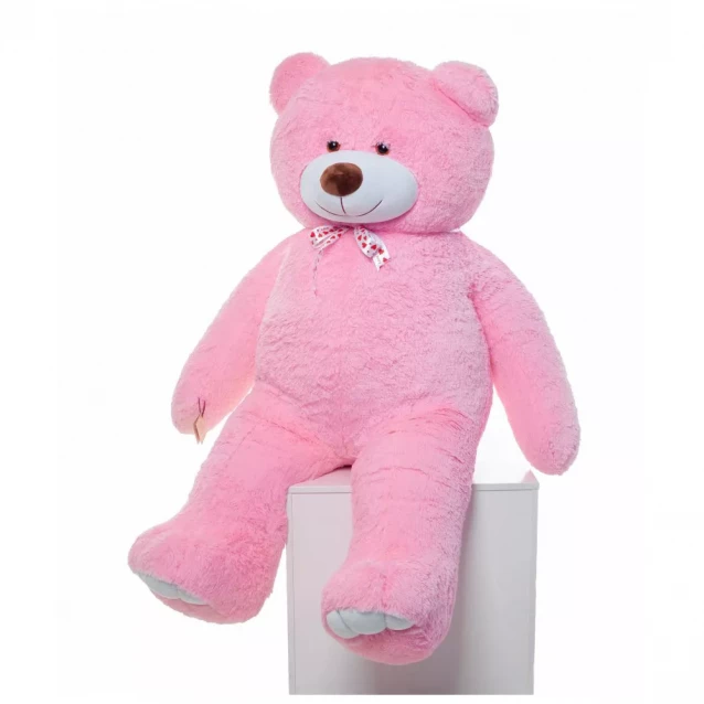 MISTER MEDVED Іграшка м'яконабивна ведмедик рожевий 200 см - 1
