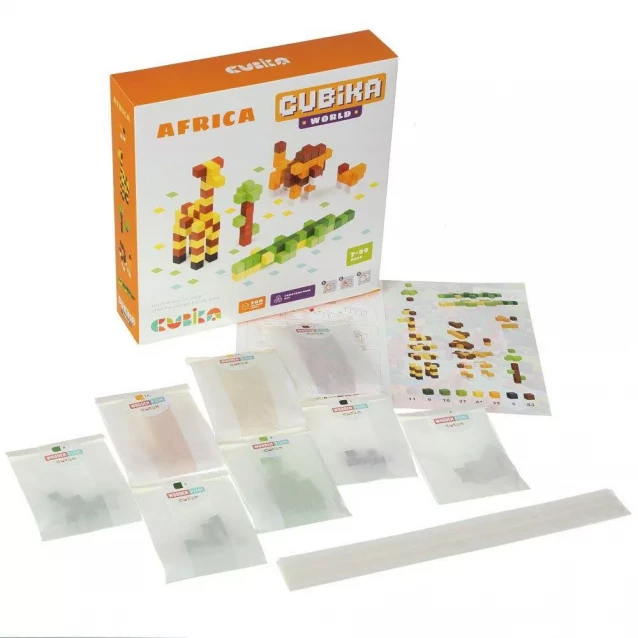 CUBIKA Дерев’яний конструктор Cubika World «Африка» - 3