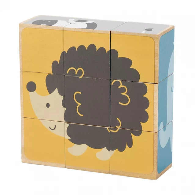 Дерев'яні кубики-пазл Viga Toys PolarB Звірята (44024) - 1