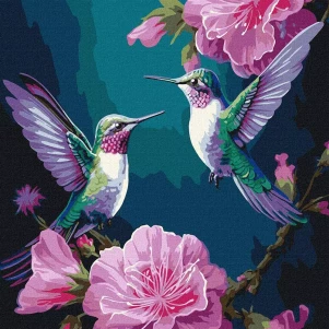 Набор для росписи Ideyka Сказочные птицы с красками металлик 40х40 см (KHO6582) детская игрушка