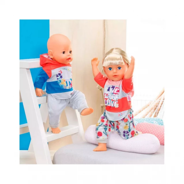 Одежда для куклы Baby Born Трендовый спортивный костюм синий (826980-2) - 3