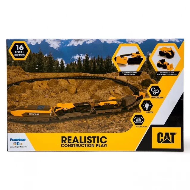 CAT Железная дорога с мини-техникой "Строительный экспресс" - 5