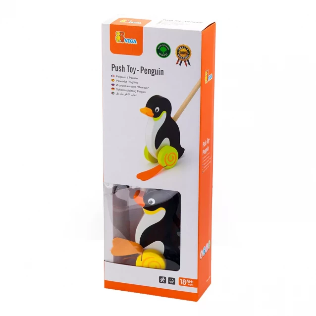 Деревянная каталка Пингвинчик - 2