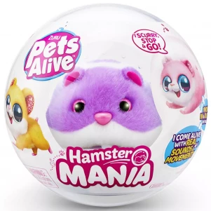 Інтерактивна м'яка іграшка Pets & Robo Alive Кумедний хом’ячок фіолетовий (9543-3) дитяча іграшка