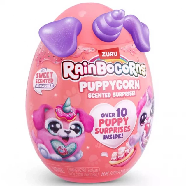 М'яка іграшка Rainbocorns Puppycorn Scented Surprise Цуценя біле з рожевим (9298B) - 3