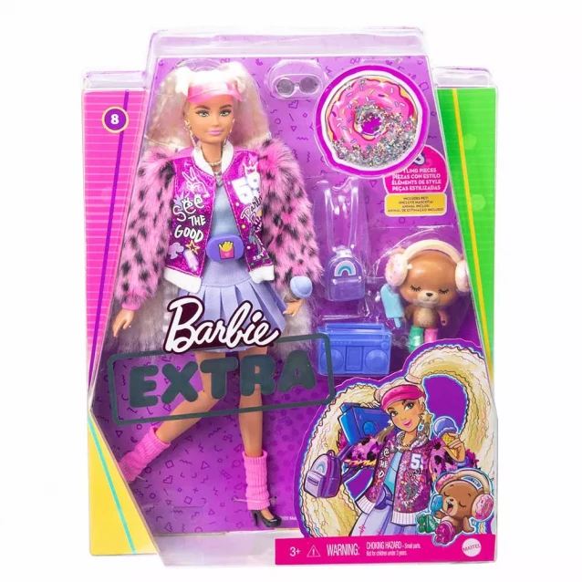 Лялька Barbie Extra з двома білявими хвостиками (GYJ77) - 6