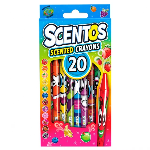 Набор ароматных восковых карандашей Scentos Фруктовая феерия 20 цветов (40277) - 1