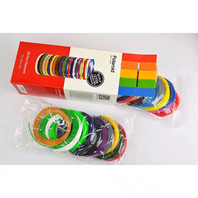 Набір PLA-ниток Polaroid для 3D ручки, 1.75 мм, 22 кольори (PL-2503-00) - 3