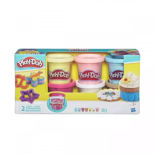 HASBRO Play-Doh Набор из 6 баночек с конфетти - 1