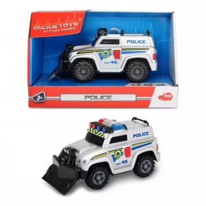 DICKIE TOYS Функціональне авто "Поліція" зі щитом, звук. та світл. ефектами, 15 см, 3+ дитяча іграшка