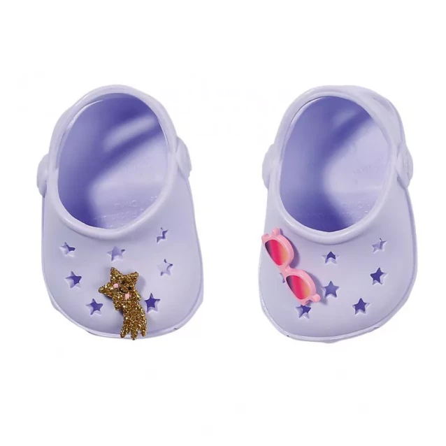 Zapf Взуття для ляльки BABY BORN - СВЯТКОВІ САНДАЛІ З ЗНАЧКАМИ (на 43 cm,лаванд.) 828311-4 - 1