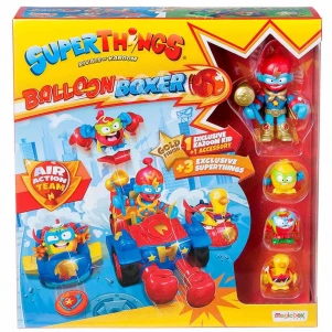 Ігровий набір SUPERTHINGS серії «Kazoom Kids» S1 – БАЛУН-БОКСЕР (3 машинки, Казум-кід, 3 фігурки) дитяча іграшка