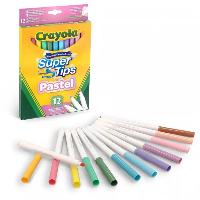 Фломастери Crayola Super Tips Pastel 12 шт (58-7515) - 2