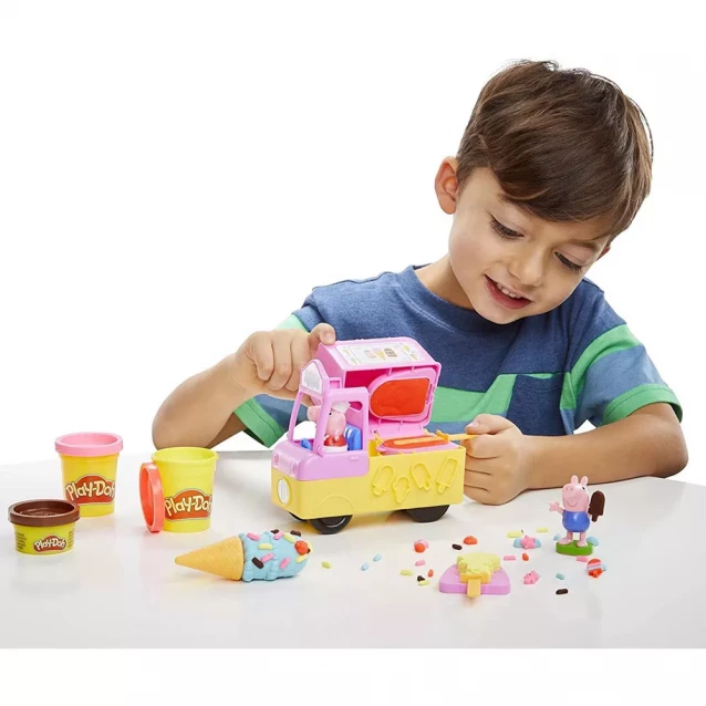 Набір для творчості з пластиліном Play-Doh Машинка з морозивом Свинки Пеппи (F3597) - 7