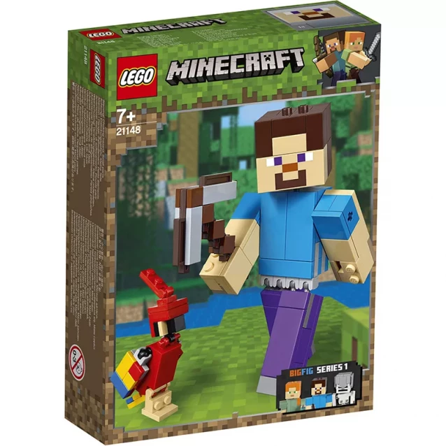 Конструктор LEGO Minecraft Стів Із Папугою Серії Лего Майнкрафт™ (21148) - 1