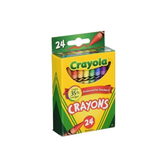 CRAYOLA крейда 24 різнокольорових стандартних воскової крейди, 3 + - 1