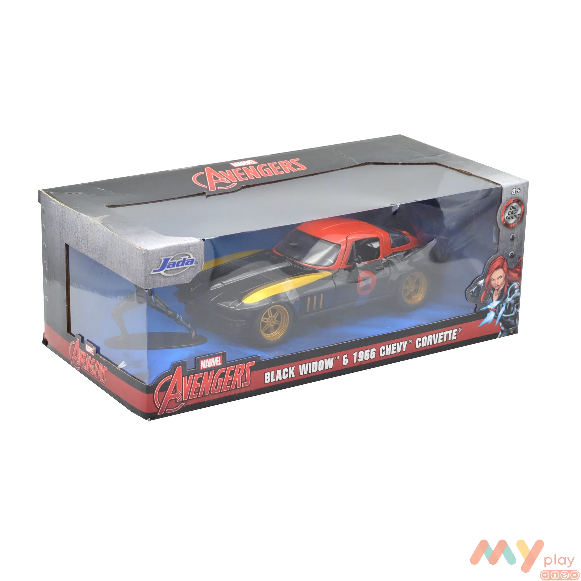 Автомодель Marvel Black Widow Chevrolet Corvette з фігуркою 1:24 (253225014) - ФОТО в 360° - 1