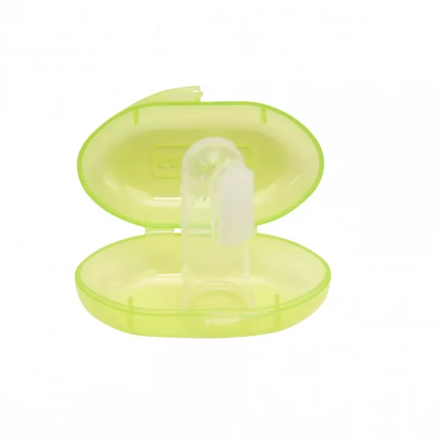Зубная щетка-массажер Baby Team с контейнером силиконовая в ассортименте (7200) - 1
