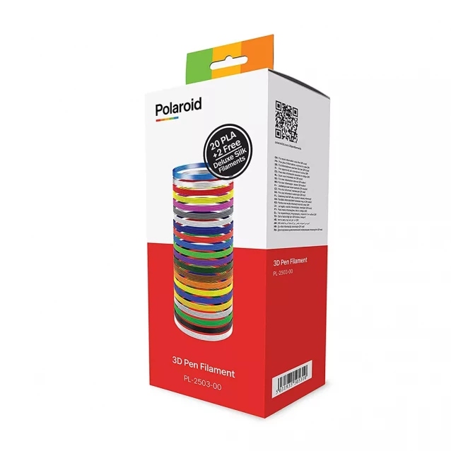 Набор PLA-нитей Polaroid для 3D ручки, 1.75 мм, 22 цвета (PL-2503-00) - 1