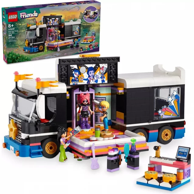 Конструктор LEGO Friends Автобус для музичного туру попзірки (42619) - 7