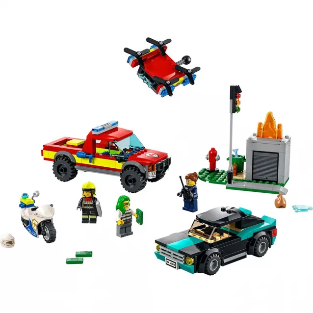 Конструктор LEGO City Пожарная спасательная служба и полицейское преследование (60319) - 3