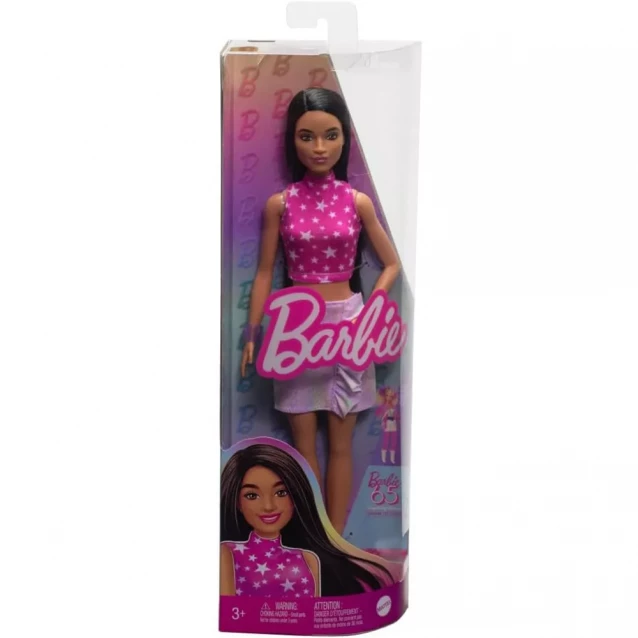 Кукла Barbie Модница в розовом топе со звездным принтом (HRH13) - 2
