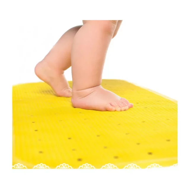 KINDERENOK Детский коврик для ванны XL 75*34,5см, желтый - 3