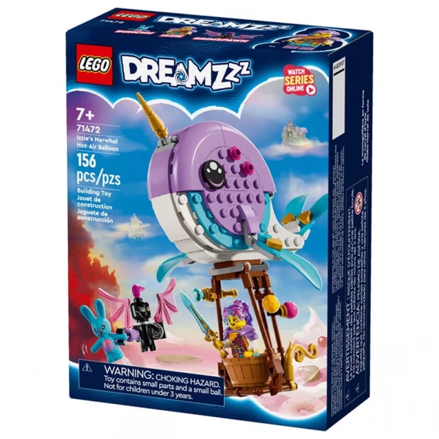 Конструктор LEGO Dreamzzz Повітряна куля Іззі Нарвал (71472) - 1