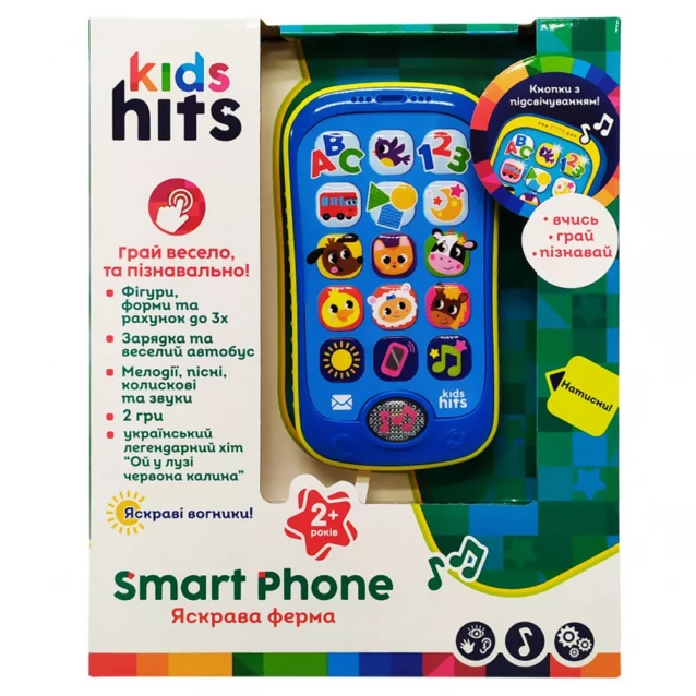Телефон игрушечный Kids Hits Яркая ферма в ассортименте (KH03/003) - 1