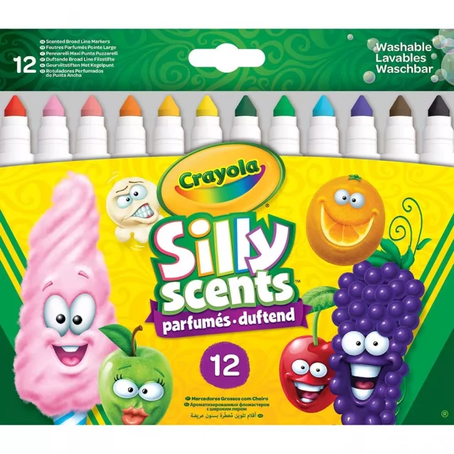 Набір фломастерів Crayola Silly Scents Washable з ароматом 12 кольорів (256352.012) - 1