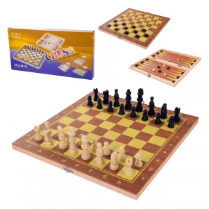 Настольная игра Країна іграшок 3в1 Шахматы шашки нарды (623A) детская игрушка