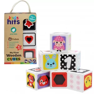 Набір дерев'яних кубиків Kids Hits (KH20/007) для малюків