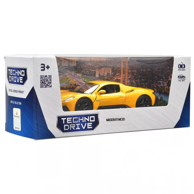 Автомодель TechnoDrive Maserati MC20 жовтий (250340U) - 10