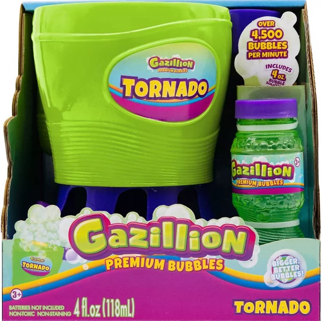 Генератор мыльных пузырей Gazillion автоматический Торнадо 118 мл (GZ36365) - 1