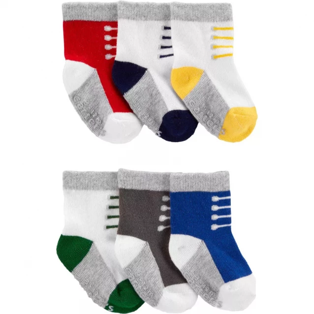 CARTER`S Carter's Шкарпетки для хлопчика, 1H573010 (6 пар) 68-80 cm 1H573010_3-12 - 1