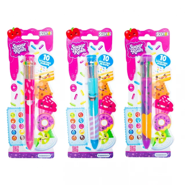 Многоцветная шариковая ручка Scentos серии "Sugar Rush" Феерическое настроение (31021) - 1