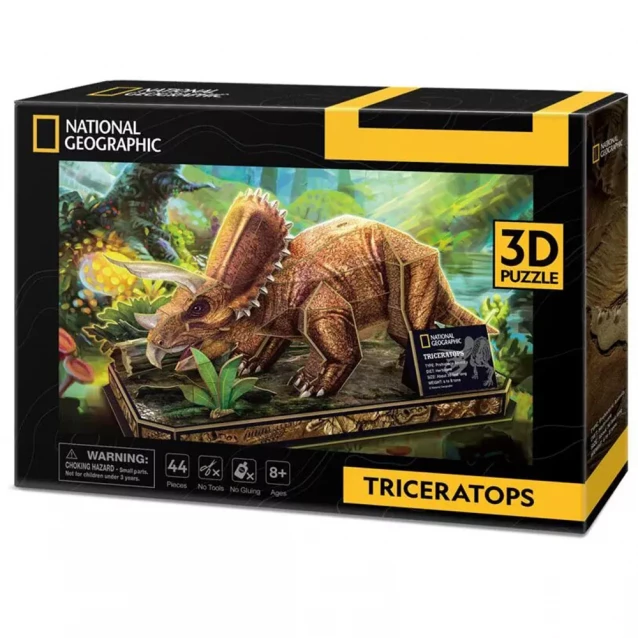 Тривимірна головоломка-конструктор CubicFun National Geographic Dino Трицератопс (DS1052h) - 10