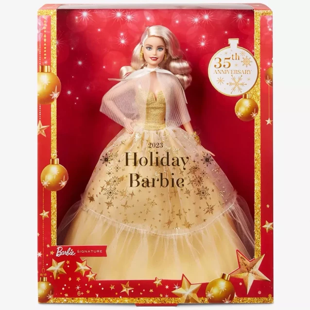 Лялька Barbie Collector Святкова в розкішній золотистій сукні (HJX04) - 2