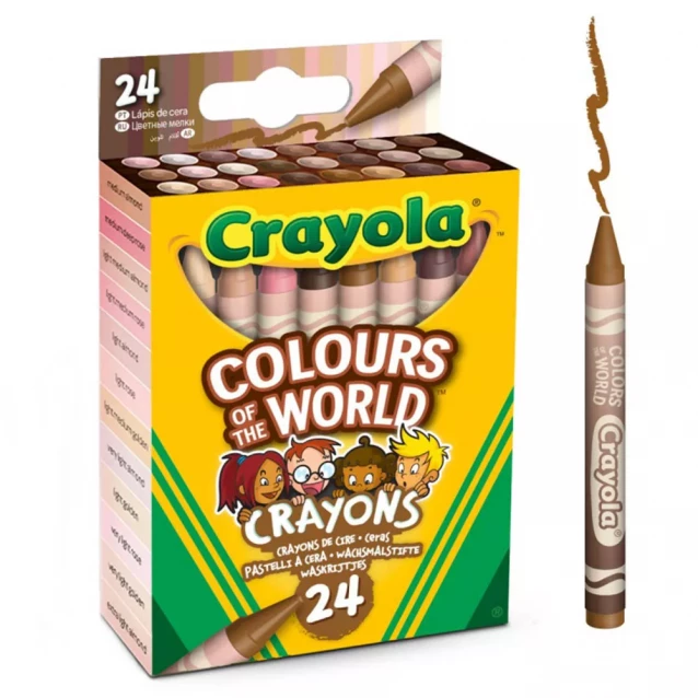 Крейди воскові Crayola Colours of the World 24 шт (52-0114) - 1