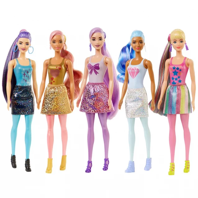 Кукла Barbie серия "Блестящие" - Цветное перевоплощение в ассорт. (GTR93) - 8